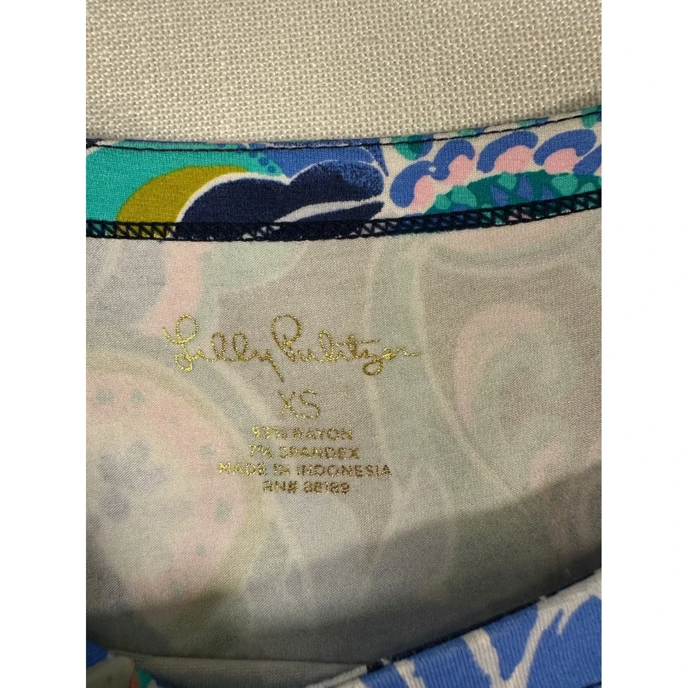 Lilly‎ Pulitzer Hollee Dress Mermaid in the Shade Navy Blue Pink XS